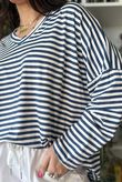  Perfect Breton V Long Sleeve Top Dark Denim /15